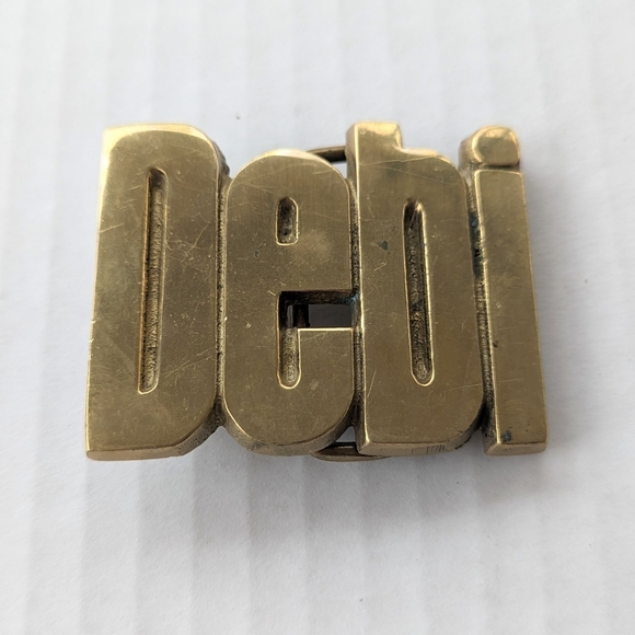 Vintage Brass Debi Nameplate Belt Buckle main image 7